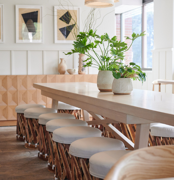 Cafe Gratitude Venice interior seating